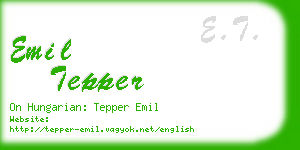 emil tepper business card